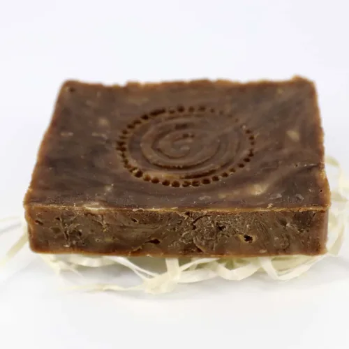 Натуральное мыло ручной работы «Дегтярное с чагой и мухомором» вес 100 г