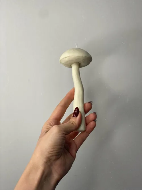 Свеча «Гриб Подосиновик» • Уют от Fungiline - Белый